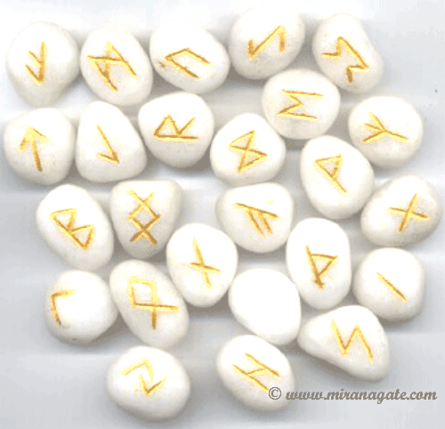 Manufacturers Exporters and Wholesale Suppliers of White Quartz Rune set Khambhat Gujarat